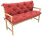 chilly pilley Bankkissen Relax Palettenkissen mit Rückenlehne Gartenschaukelkissen mit Nähten Gesteppt Gartenkissen Garten Kissen Sitzpolster Hollywoodschaukel (150x50x50, Rot)