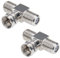 RFAdapter Coaxial Cable Splitter 2-Pack F Type RG6 Male to 2 F Female 3 Way Cable Splitter for TV, VCR, Antenna, Satellite
