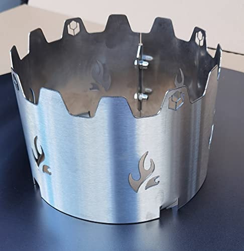 Irony Industrial Design Irony24 Wokaufsatz für Feuerplatten mit Innenloch 20 cm Motiv Flamme