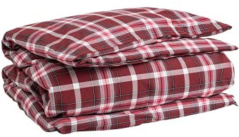 GANT Oxford Check Bettdeckenbezug einzeln Farbe Cabernet RED Größe 135x200cm Kariert Bettwäsche