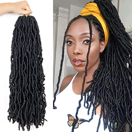 6 Packs 24 Pouces Faux Locs Crochet Tresses Cheveux Doux Dreadlocks Tressage Cheveux Déesse Crochet Soft Locs Extensions de Cheveux 21 brins/pack