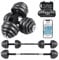 unycos - 2-in-1 Verstellbare Hanteln mit Übungs-E-Book, Gewichtsset mit Verbindungsstange und 30 kg Schweren Eisenplatten, Aufbewahrungskoffer, Heim-Fitnessstudio (Iron Transformer)