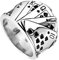 Treuheld® Silberner Ring mit Poker- / Kartenspiel | Große Größen [01.] 60
