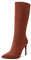 Aachcol Donna Metà polpaccio Stivali Spillo Alto High Tacco Heel Chiusa a Punta Cerniera Classico 10 CM Marrone Scamosciato 41 EU