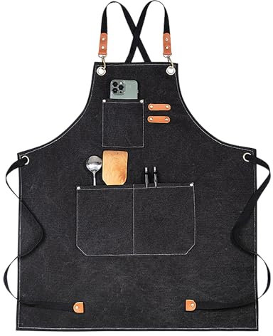 Nanxson Canvas Work Aprons for Men with Pockets Tool Apron for Gardening, Restaurant Chef Apron