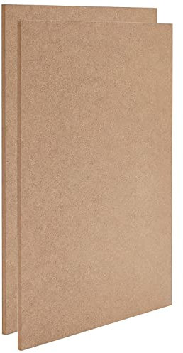 TSKDKIT MDF Holzplatten zum Basteln 50 x 40cm, 2 pcs 6mm Mittlere Dichte Fiberboard Holz Blatt Holzbretter MDF Platten für Lasergravur, Malerei und Dekor, billiger als Leinwand Papier Board
