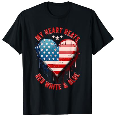 Amerika Fan amerikanischen Flagge und Adler USA T-Shirt