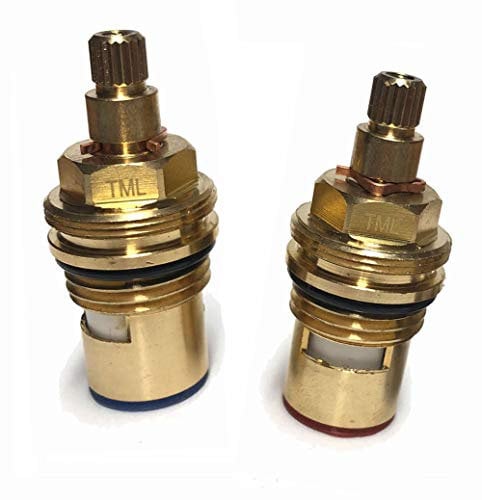 Tap Valves Cartridges Set Compatible with The Bristan Monza 20 Spline 19MC090L29.04 and 19MC090R53.04