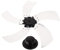 LIFKOME Metal Leaves Fan Replacement Part Indoor Standing Fan Accessory Compatible Easy Installation for Home Office Garage
