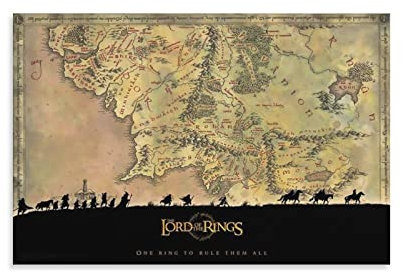 Mittelerde Karte Herr der Ringe Poster (8) Poster Coole Kunstwerke Malerei Wandkunst Leinwanddrucke Hängende Bild Poster 40 x 60 cm