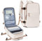 SZLX Sac à Dos Voyage Cabine Avion 40x20x25 pour Ryanair, Sac Bagage Cabine 45x36x20 Easyjet, Bagage à Main pour Femmes et Hommes,Sac Imperméable pour L'école de Travail de Randonnée Beige Marron