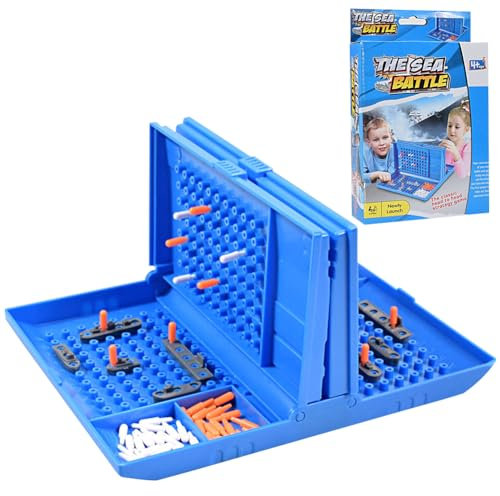 BCTHLBF Sea Battle Ship Board Game,THE SEA BATTLE,Battleships Family Board Games,2 Player Strategy Board Game,Fun Interactive Kids Game,for the Whole Family Toy