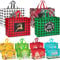 12 Pack Large Reusable Gift Bags with Handle - Includes 4 Extra Large 17 & 8 Large 13 Non-Woven Christmas Treat Shopping Bags for Xmas Party Favors