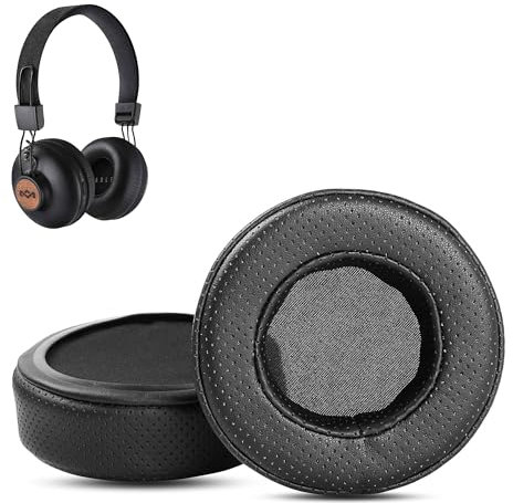 Positive Vibration 2 Ear pads Replacement Compatible with House of Marley Positive Vibration 2 Headphone Earpads Cushion(Punched Protein Leather/Memory Foam)