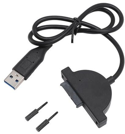 ciciglow USB 2.0 -Kabel, 480 Mbit/s Optisches Laufwerk-Adapterkabel 7 Plus 6 Pin für Laptop CD DVD ROM