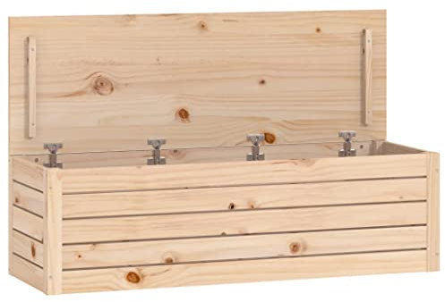 Storage Box 109x36.5x33 cm Solid Wood Pine,823624