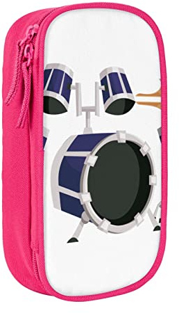 JRBWTDBW Jazz Drum Federmäppchen für Studenten, Mädchen, Jungen, großes Fassungsvermögen, für Erwachsene, Stiftemäppchen, Büro-Organizer, einfaches, langlebiges multifunktionales Federmäppchen, rose,