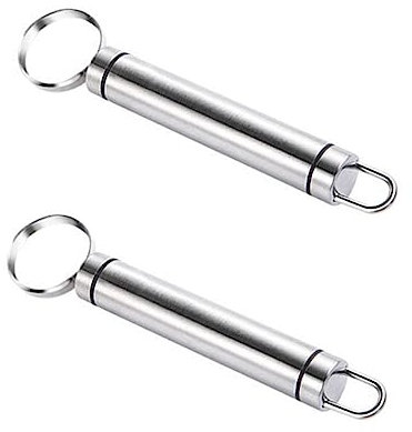 COLLBATH 2piezas Descorazonador De Frutas De Inoxidable Para Quitar Huesos De Duraznos y Frutas Herramienta De Cocina Ergonómica y