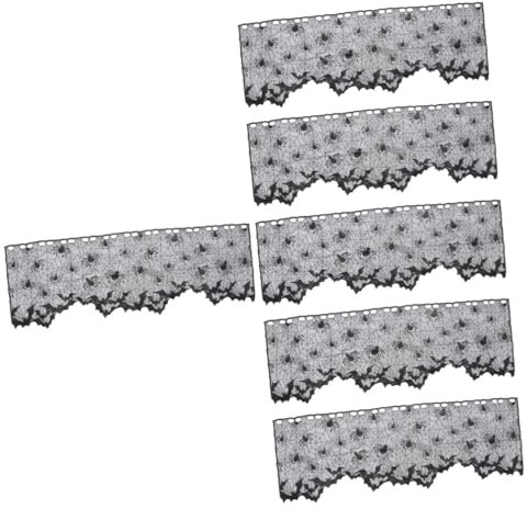 Alipis 6St Vorhang Vorhänge Halloween Curtain gardinen einfädelhilfe Festive Curtains Halloween-Haustierdekoration Spinnennetz-Umhang Autofensterrollos Vampir-Kostüm Kaminstoffdekor Black