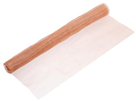 sourcing map Copper Mesh, 47.2 x 15.7 40 Mesh Pure Copper Wire Mesh Dense Filter Screen Mesh for Hole Blocking Gardening Sealing Distilling