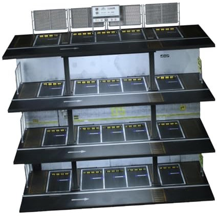 Sharplace Modellauto-Vitrine im Maßstab 1:64, Vitrine, Fahrzeugmodell, Simulation, Parkplatz, Tischdekoration für Spielzeugautos, Geburtstagsgeschenk, Japanisch