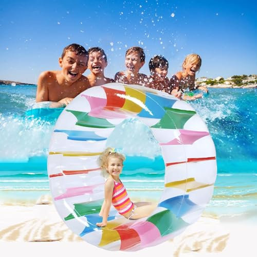 Roue à Eau Gonflable 120cm - Jouet de Piscine extérieur - Flotteur Rouleau géant pour Jeux Parent-Enfant