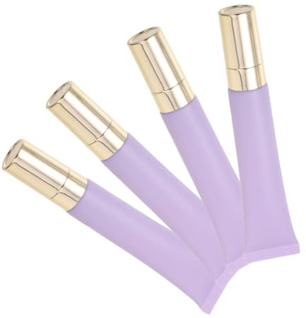 WRITWAA 4 Stück Nachfüllbare Augencremetuben mit Massagekopf 20ml Reisegröße Leere Hautpflegebehälter für Ätherische Öle Praktischer Kosmetikspender für Unterwegs Quetschtuben für Cremes