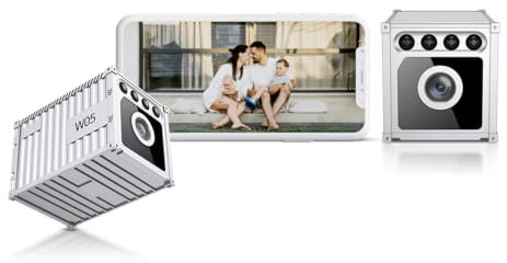 Mini WiFi Spy Camera Hidden Camera Full HD 1080P Wireless WiFi Indoor Security Camera, with Battery Power Suitable for Family Use with Night Vision, Motion Detection, Wide Angle, APP Control (White)