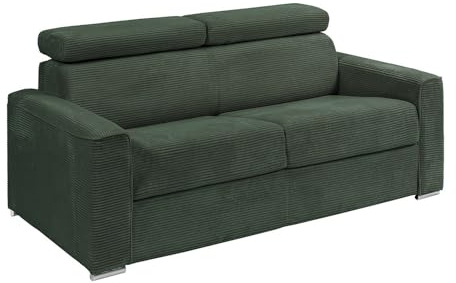 Vente-unique - Schlafsofa 4 Vizir - Samt - grün