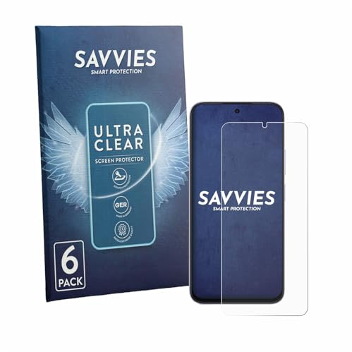 Savvies 6 Stück Schutzfolie für Honor Play 80 Displayschutz-Folie Ultra-Transparent