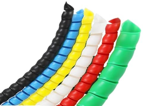 1 metro di tubo filo avvolgente a spirale colorato protezione linea cavo organizzatore manicotto(Id 12mm Black)