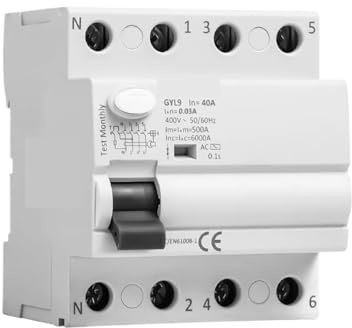 Disyuntor de corriente Residual de CA, disyuntor diferencial, interruptor de seguridad 4P 25A 40A 63A 100A 30mA 100mA 300mA