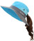 Muryobao Damen outdoor uv-schutz faltbare mesh-breite rand-strand-fischen-hut fit kopfumfang größe: 21-23 himmelblau