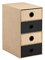 Rössler 15241382004 - Cacao - Schubladenbox 4 Fächer für DIN A5, 250x175x320 mm, aus Kakaopapier