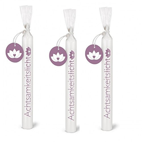 Colour-up Wünschelicht Kerze ACHTSAMKEITSLICHTKerzenset 3er Set Bulla Design