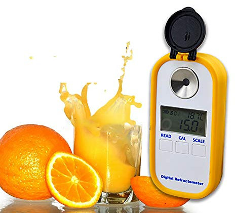 CGOLDENWALL Digitales Zucker-Refraktometer Konzentration Meter mit BRIX/TDS Dual-Skala-Display für Lebensmittel, Saft, Kaffee