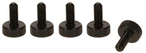 Precisiongeek – Rändelschraube M5 x 10 mm – Aluminium Schwarz – 5 Stück – CNC-gefertigt – Handverstellbar – Für Möbel, Modellbau & Maschinenbau – Made in EU