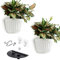 ORIMERC Set di 2 vasi da fiori in resina da appendere alla parete verticale da giardino, soggiorno, montaggio a parete, finestra, cucina, erbe, balcone, balaustra, scaffale, recinzione, griglia per
