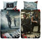 The Walking Dead New World Bettbezug für Einzelbett - Rick Grimes Daryl Dixon Design - wendbarer zweiseitiger Bettbezug mit passendem Kissenbezug