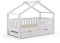 VitaliSpa Hausbett Design, Bett aus Holz, Weiß, 80x160 cm mit Gästebett