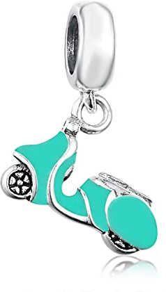 MariaFonte Charm Anhänger Neu 2025 Kompatibel Alle Marken Armbänder Halsketten Vespa Roller Scooter Original Angebot Silber Geburtstag Jubilaum Mama Kompatibel Glücksbringer Herz Familie Weihnachten