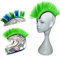 MOVKZACV Helm-Mohawk-Perücke, Selbstklebender Synthetischer Mohawk für Motorradhelm, Hawks (Grün)