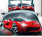 FEBE 3D Bettwäsche Sportwagen Bettbezug-Set 135x200 + Kissenbezug 80x80 cm Wendebettwäsche 2 Teilig mit Reißveschluss