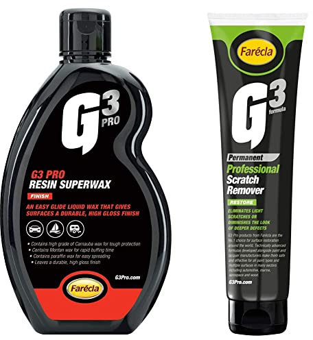 G3 Pro 7166 Resin Superwax, 500ml & 7163 150ml G3 Professional Scratch Remover Paste