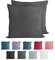 Komfortec 100% Baumwolle Kissenbezüge 2er Set 80x80 cm, Superweicher Premium Jersey Kopfkissenbezug 150 g/m², Kissenhülle, Anthrazit