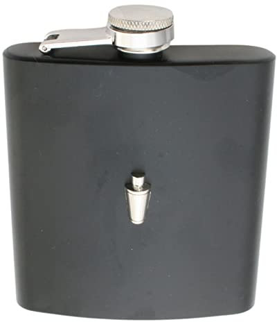 Cocktail Shaker Matte Black Stainless Steel Hip Flask with Free Engraving 594