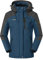 donhobo Damen Wanderjacke Winter Outdoor Mantel Wasserdicht Regenmantel Winddicht Fleecejacken Hooded Skijacken Softshelljacke (Denim blau, M)