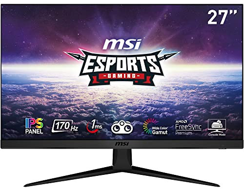 MSI G2712 Écran Gaming 27 FHD - Dalle IPS 1920x1080, 170Hz / 1ms, FreeSync Premium - DisplayPort 1.2a, HDMI 1.4b