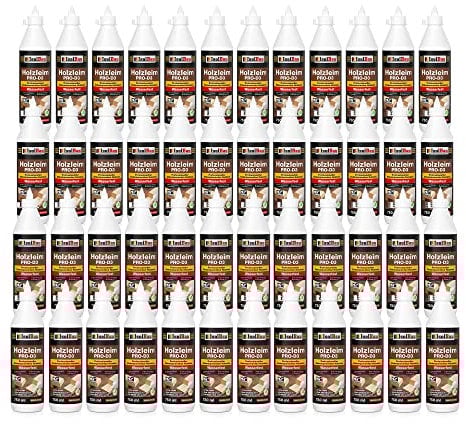 Isolbau Holzleim PRO-D3-48 x 750 ml (860 g) Extra starker Holzkleber für alle Holzarten, für Innen & Außen, Wasserfest, Lösemittelfrei