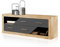 duehome | Salon Modular, Módulo Bajo con 2 Puertas, Composicion Salon por Piezas, Modelo Nuka, Acabado en Gris Grafito y Cambria, Medidas: 130 cm (Largo) x 41,4 cm (Fondo) x 50 cm (Alto)